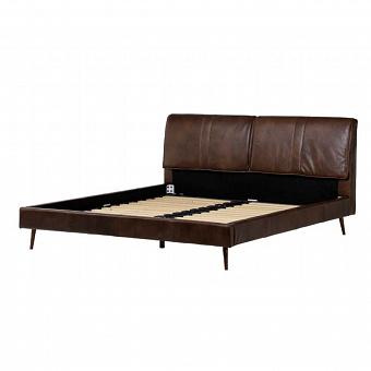 Двуспальная кровать Strasburg Double Bed RM натуральная кожа Brown Franco